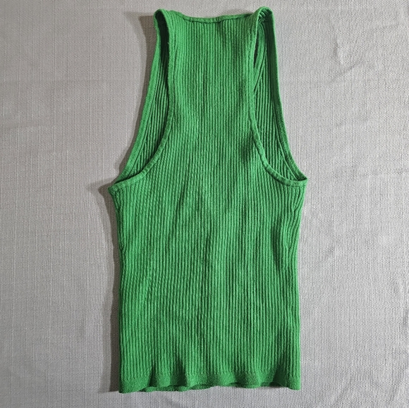 Wilfred Vibrant Green Ribbed Tank Top - Picture 2 of 4